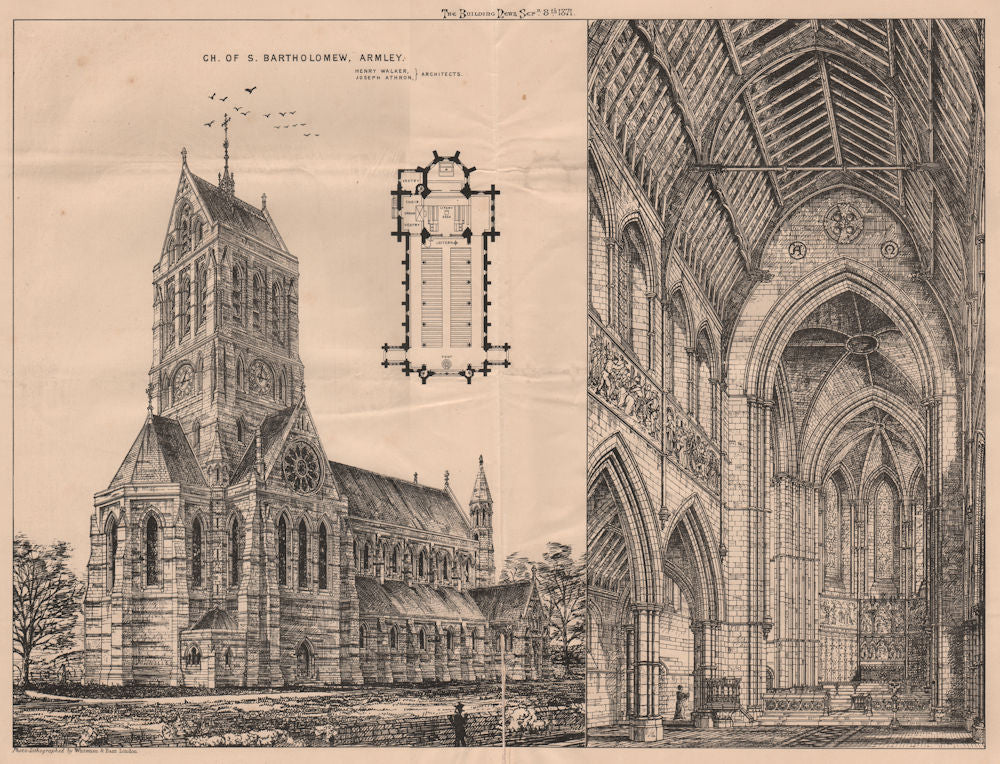 Ch. of St. Bartholomew, Armley; Henry Walker, Joseph Athron Archts. Leeds 1871